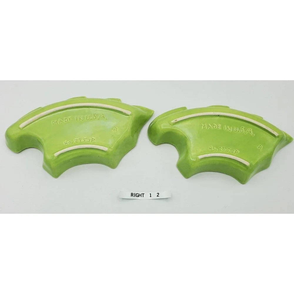 California Pottery NO. 275SP Lazy Susan‎ Piece Right Green Cabbage Leaf Vtg